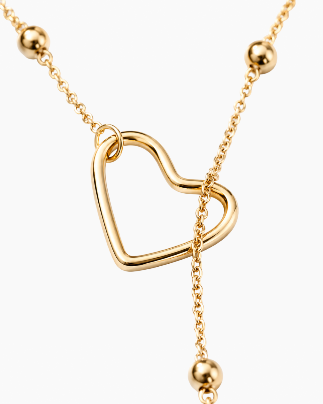 Initial Heart Pendant Necklace