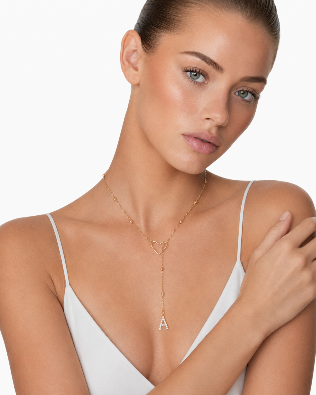 Initial Heart Pendant Necklace