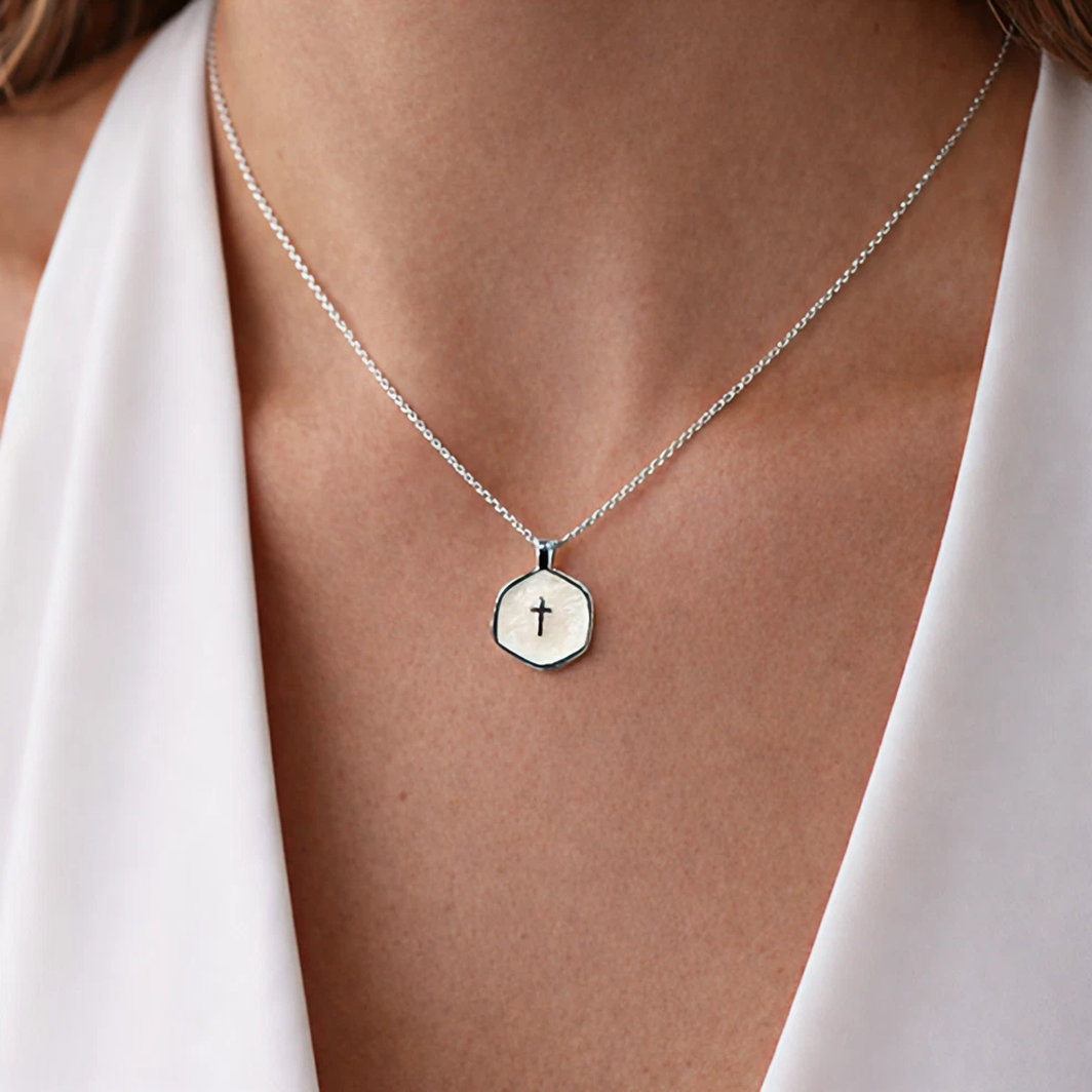 Living Water Cross Necklace