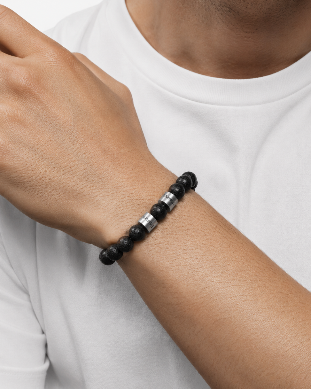 Personalized Lava Stone Bracelet