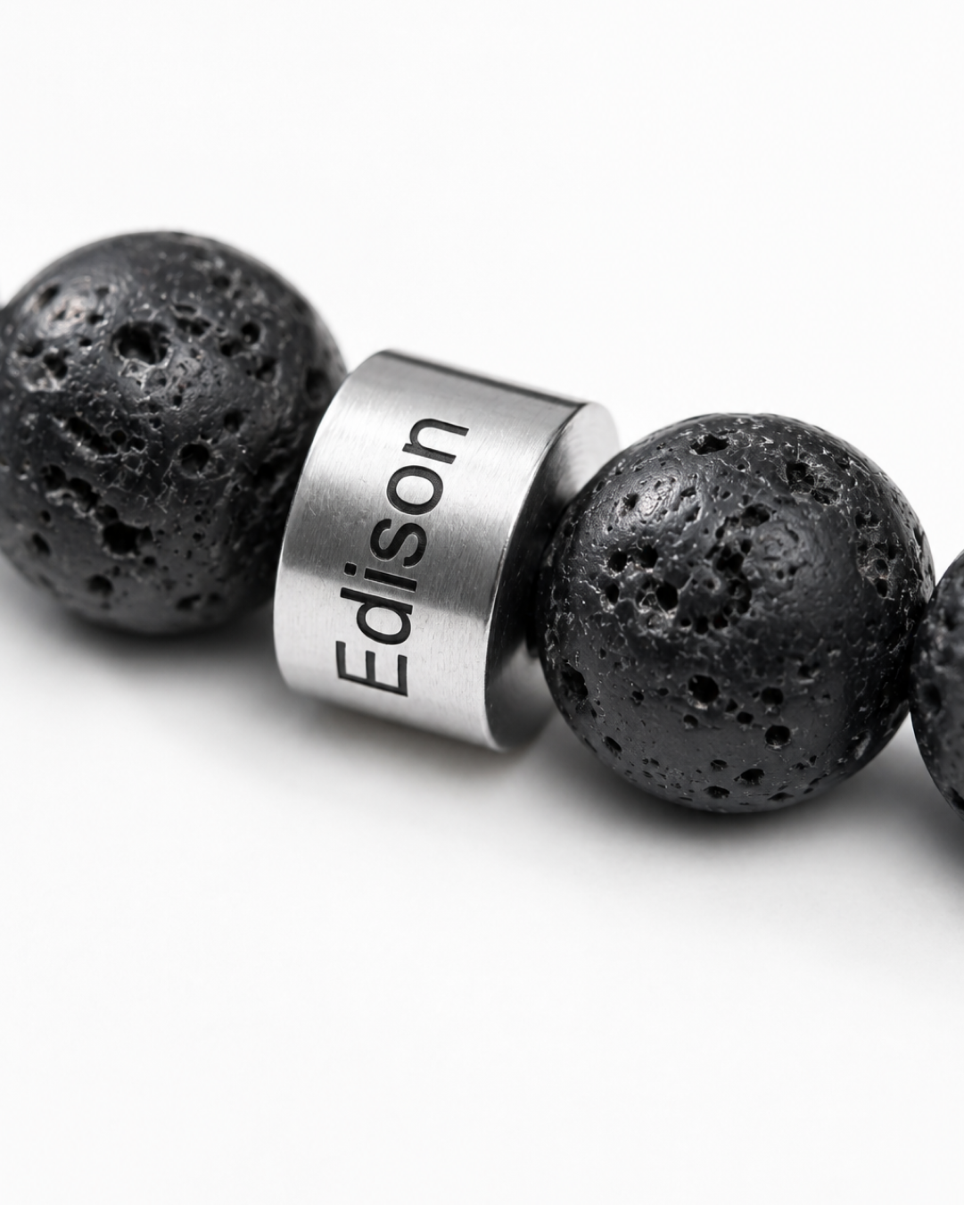 Personalized Lava Stone Bracelet