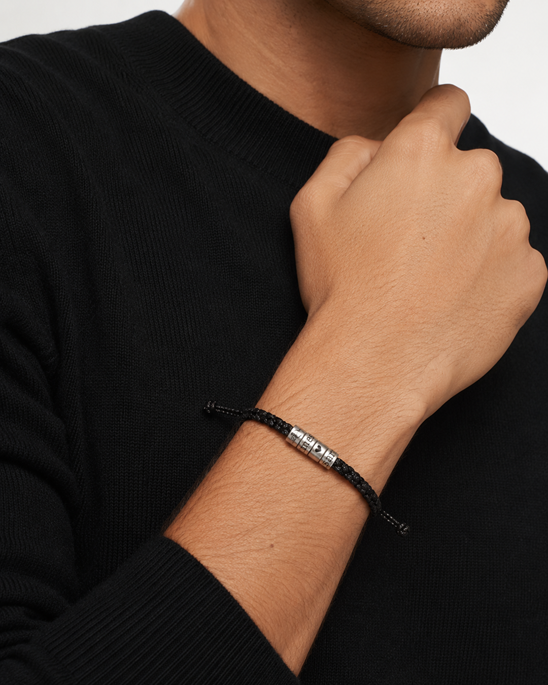 Personalized Woven Leather Bracelet