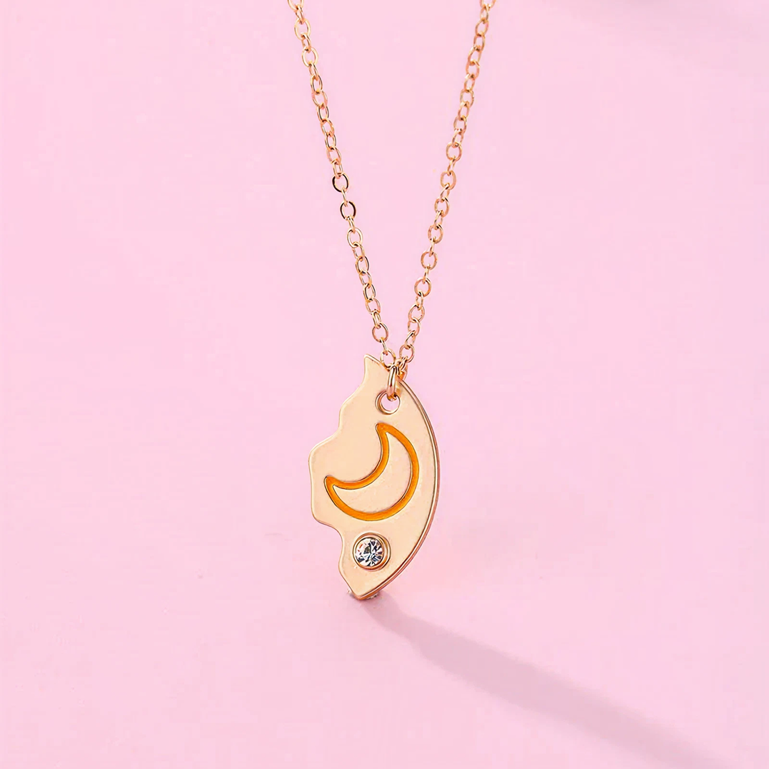 Magnetic Rhinestone Star, Moon & Sun Necklaces (3pc)